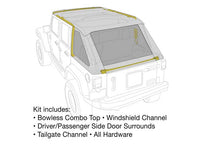 07-18 JEEP WRANGLER JK 4 DR PROTEK BOWLESS COMBO TOP KIT W/TINTED WINDOWS