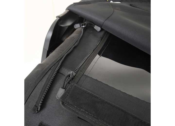 07-18 WRANGLER JK 4DR BOWLESS COMBO TOP W/TINTED WINDOWS W/NO UPPER DOORS; PROT3K BLACK
