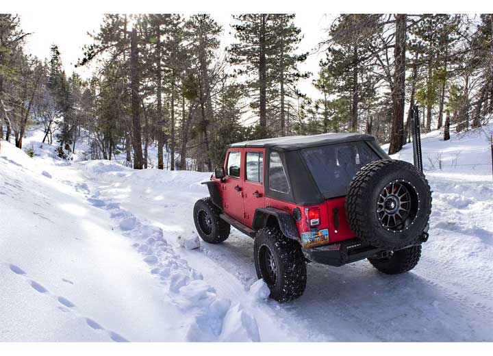 07-18 WRANGLER JK 4DR BOWLESS COMBO TOP W/TINTED WINDOWS W/NO UPPER DOORS; PROT3K BLACK