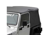 97-06 WRANGLER TJ REPLACEMENT SOFT TOP W/TINTED WINDOWS & UPPER DOOR SKINS; BLACK DIAMOND