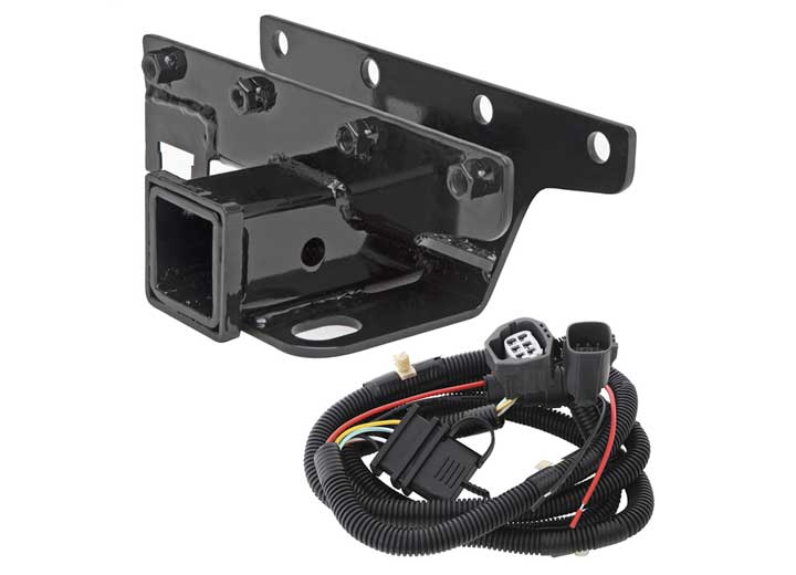 07-18 WRANGLER JK 2/4DR FACTORY STYLE 2IN RECEIVER HITCH; CLASS III; BOLT ON; GLOSS BLACK