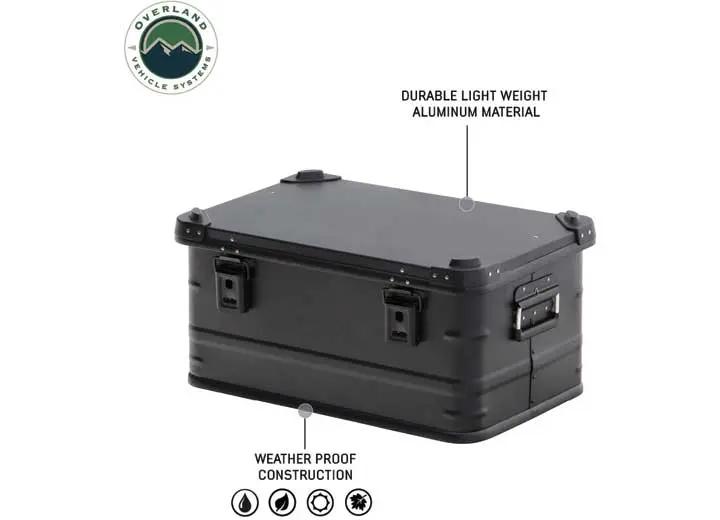 Sleek Black 53QT Aluminum Storage Box