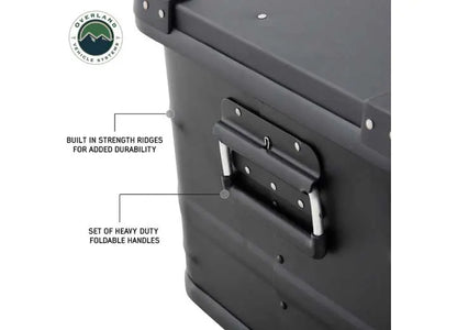 Sleek Black 53QT Aluminum Storage Box