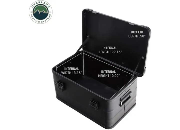Sleek Black 53QT Aluminum Storage Box