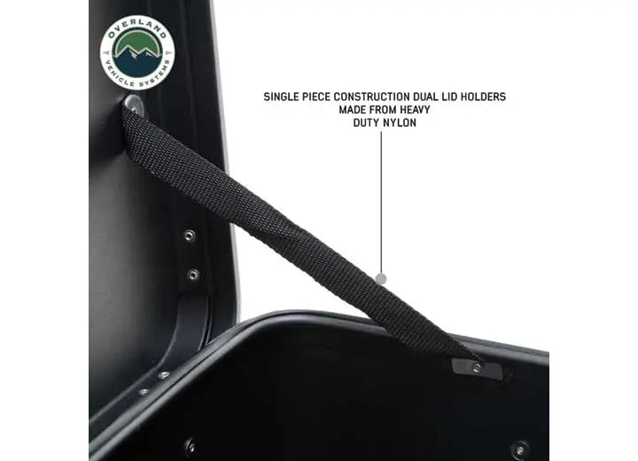 Sleek Black 53QT Aluminum Storage Box