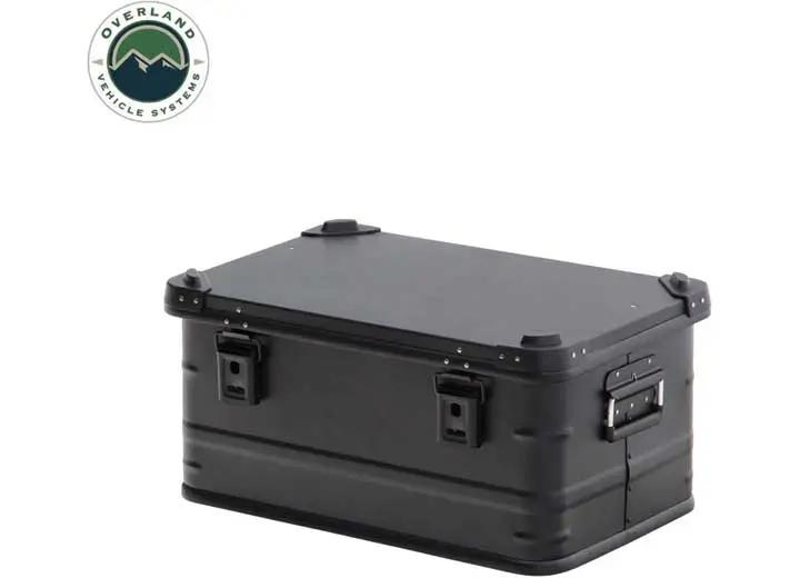 Sleek Black 53QT Aluminum Storage Box