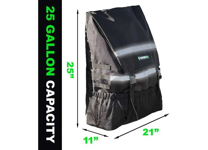 Spare Tire Organizer & Trash Storage Bag - Black