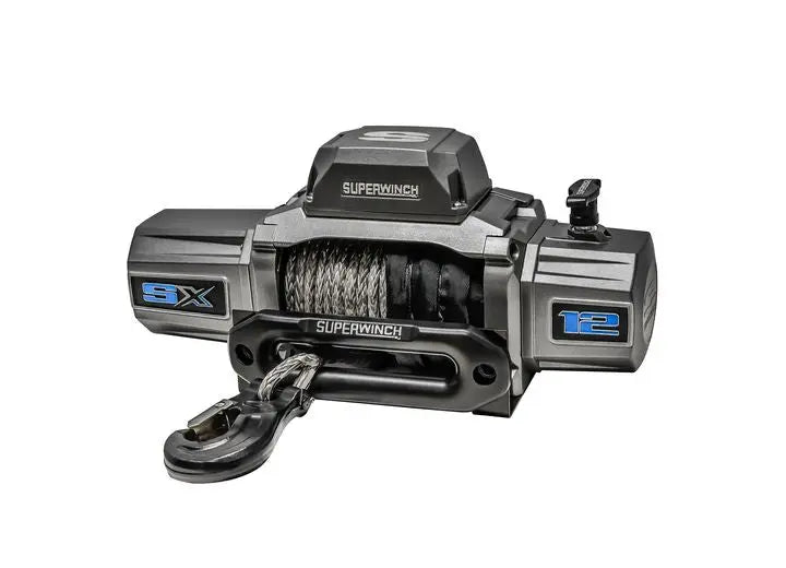 Superwinch SX12SR 12V Heavy-Duty Winch with 12,000 lbs Capacity and Synthetic Rope for Off-Road Recovery