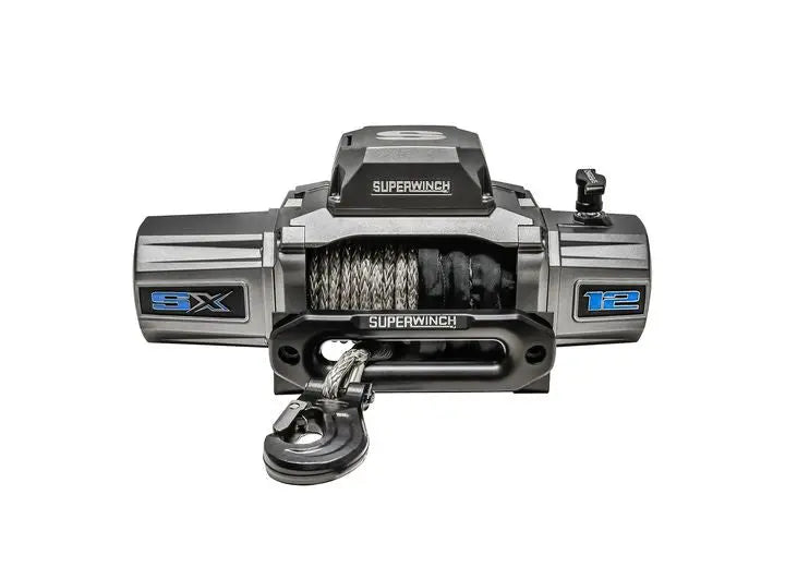 Superwinch SX12SR 12V Heavy-Duty Winch with 12,000 lbs Capacity and Synthetic Rope for Off-Road Recovery