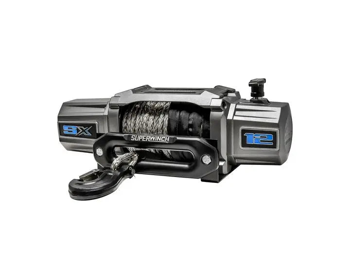 Superwinch SX12SR 12V Heavy-Duty Winch with 12,000 lbs Capacity and Synthetic Rope for Off-Road Recovery