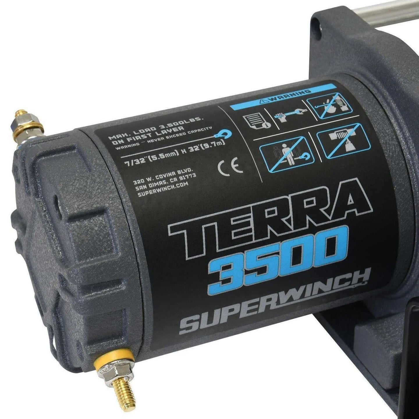 Superwinch Terra 3500 Off-Road Winch with Steel Rope – Robust 3,500 lbs Recovery Winch for ATV, UTV, and Utility Applications