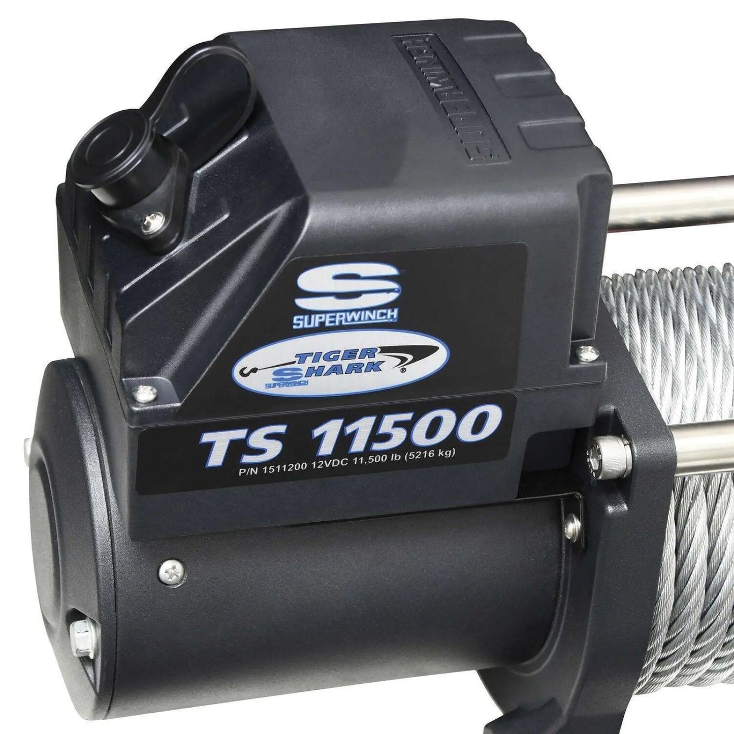 Superwinch Tiger Shark 11500 Heavy-Duty 12V Off-Road Recovery Winch with Durable Steel Wire Rope