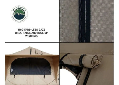 TMBK 3-Person Elevated Camping Tent with Green Rain Fly and Black Aluminum Frame