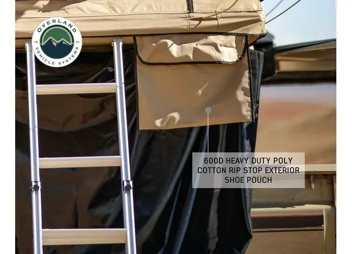 TMBK 3-Person Elevated Camping Tent with Green Rain Fly and Black Aluminum Frame