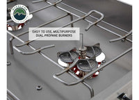 KOMODO OUTDOOR COOKING STATION - DUAL GRILL, SKILLET, FOLDABLE WORKSPACE, AND HEAT EFFICIENT ROCKET TOWER