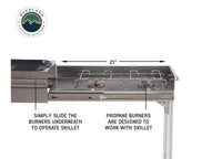KOMODO OUTDOOR COOKING STATION - DUAL GRILL, SKILLET, FOLDABLE WORKSPACE, AND HEAT EFFICIENT ROCKET TOWER