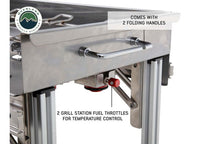KOMODO OUTDOOR COOKING STATION - DUAL GRILL, SKILLET, FOLDABLE WORKSPACE, AND HEAT EFFICIENT ROCKET TOWER