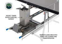 KOMODO OUTDOOR COOKING STATION - DUAL GRILL, SKILLET, FOLDABLE WORKSPACE, AND HEAT EFFICIENT ROCKET TOWER