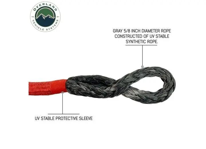 ULTRA STRONG 5/8IN SOFT SHACKLE - 44,500 LB CAPACITY WITH LOOP & PROTECTIVE SLEEVE - 23IN WITH CARRYING BAG