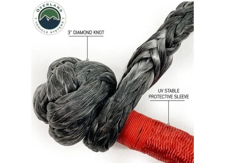 ULTRA STRONG 5/8IN SOFT SHACKLE - 44,500 LB CAPACITY WITH LOOP & PROTECTIVE SLEEVE - 23IN WITH CARRYING BAG