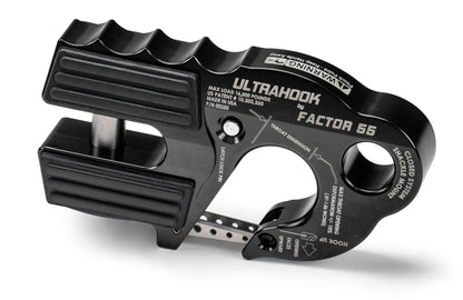 Factor 55 - ULTRAHOOK WINCH HOOK WITH SHACKLE MOUNT - BLACK