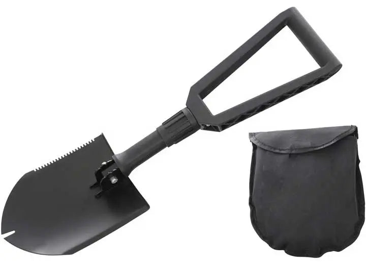 Overland Vehicle Systems / Up Down Air - Versatile Military - Grade Utility Shovel with Nylon Carrying Case