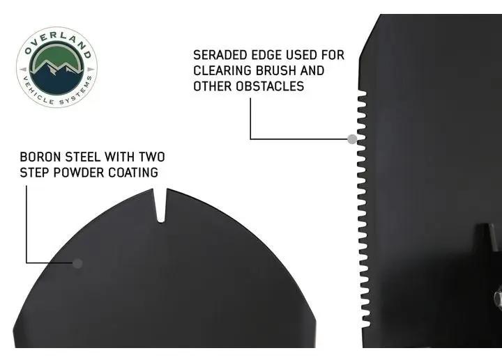 Overland Vehicle Systems / Up Down Air - Versatile Military - Grade Utility Shovel with Nylon Carrying Case