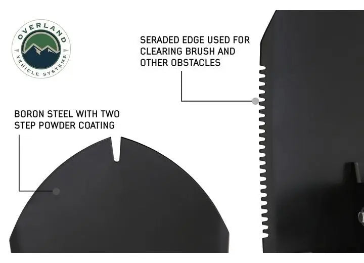 Overland Vehicle Systems / Up Down Air - Versatile Military - Grade Utility Shovel with Nylon Carrying Case