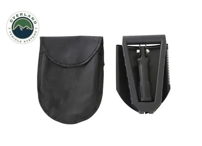 Overland Vehicle Systems / Up Down Air - Versatile Military - Grade Utility Shovel with Nylon Carrying Case