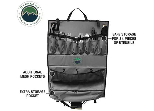 WILDERNESS COOKING SET - 21 PIECE UTENSIL AND GEAR KIT WITH HANGING STORAGE CASE