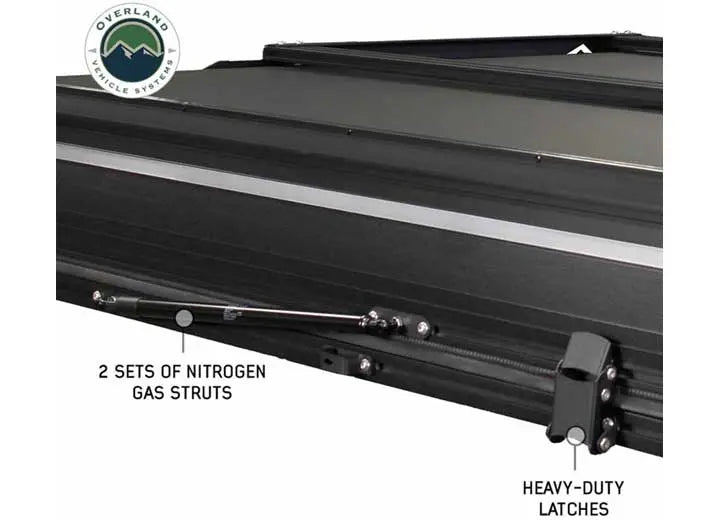 XD EVEREST 2 - CANTILEVER ALUMINUM ROOFTOP TENT FOR 2, GREY & BLACK DESIGN