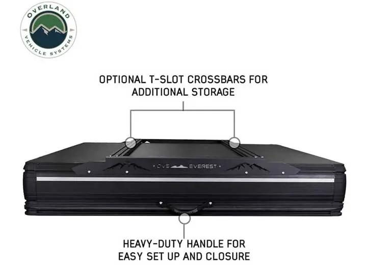 XD EVEREST 2 - CANTILEVER ALUMINUM ROOFTOP TENT FOR 2, GREY & BLACK DESIGN