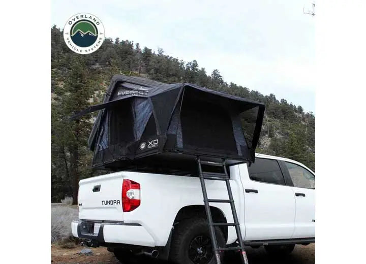 XD EVEREST 2 - CANTILEVER ALUMINUM ROOFTOP TENT FOR 2, GREY & BLACK DESIGN