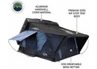 XD EVEREST 2 - CANTILEVER ALUMINUM ROOFTOP TENT FOR 2, GREY & BLACK DESIGN