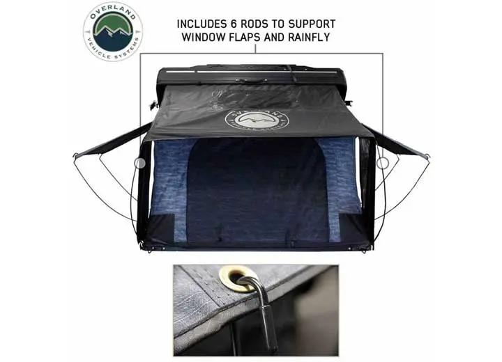 XD EVEREST 2 - CANTILEVER ALUMINUM ROOFTOP TENT FOR 2, GREY & BLACK DESIGN