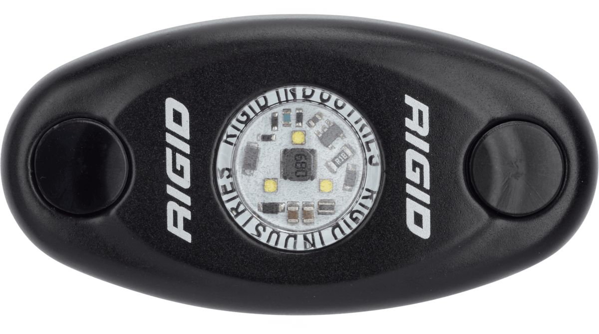 RIGID Industries - A - Series LED Light, Low Power, Cool White, Black Housing, Single