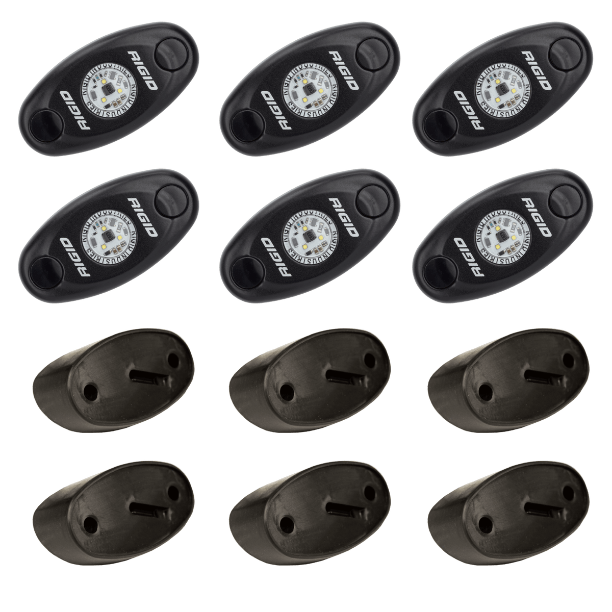RIGID Industries - A - Series LED Universal Rock Light Kit, High Power Blue, Set Of 6
