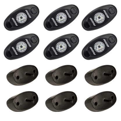 RIGID Industries - A - Series LED Universal Rock Light Kit, High Power Blue, Set Of 6