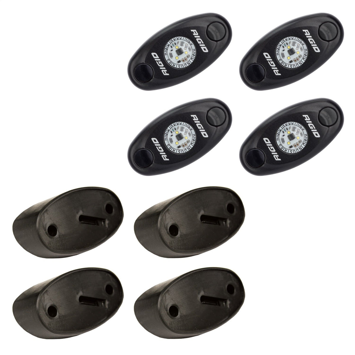 RIGID Industries - A - Series LED Universal Rock Light Kit, High Power Cool White, Set Of 4