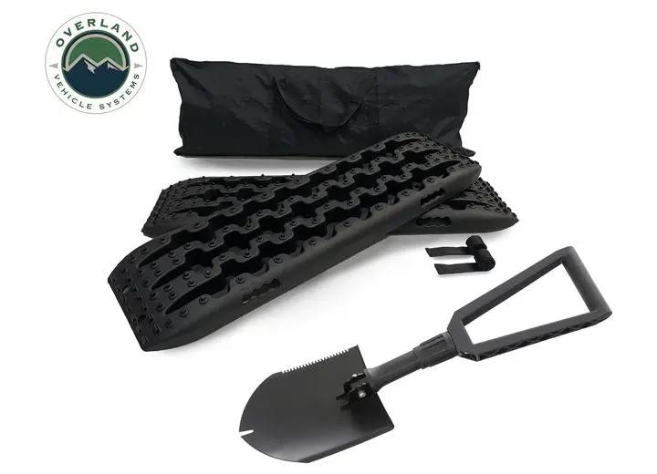 Overland Vehicle Systems / Up Down Air - Adventure Ready Combo Kit: Recovery Ramp & Versatile Shovel Set