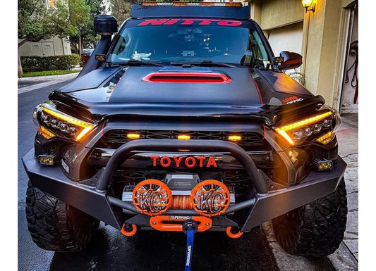 AlphaRex G2 NOVA-Series LED Projector Headlights for 2014-2023 Toyota 4Runner – Sleek Alpha-Black Finish, Quad Projector Lenses, Dynamic Sequential Turn Signals