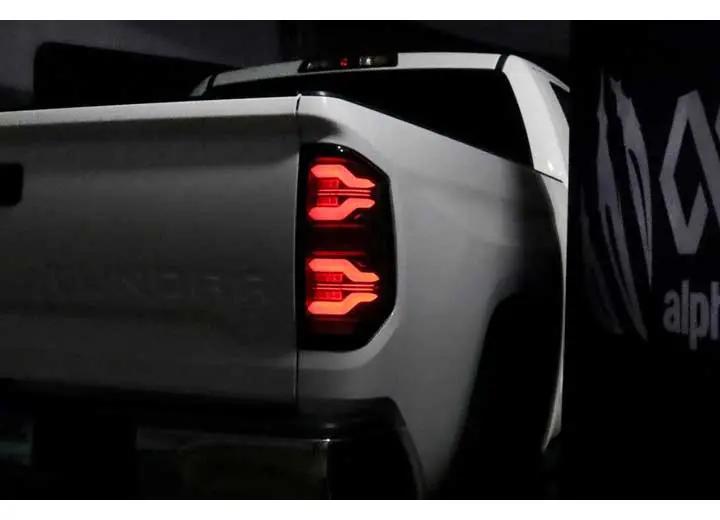 AlphaRex USA - AlphaRex LUXX - Series Black LED Tail Lights for 2014 - 2021 Toyota Tundra - Sequential Turn Signal Design - DOT/SAE Approved