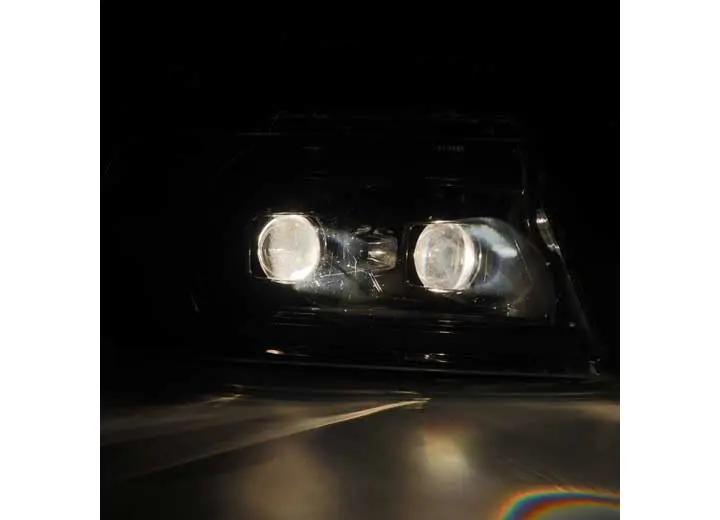 AlphaRex USA - AlphaRex LUXX - Series LED Projector Headlights for 04 - 08 Ford F150 & 06 - 08 Lincoln Mark LT - Aggressive Alpha - Black Design