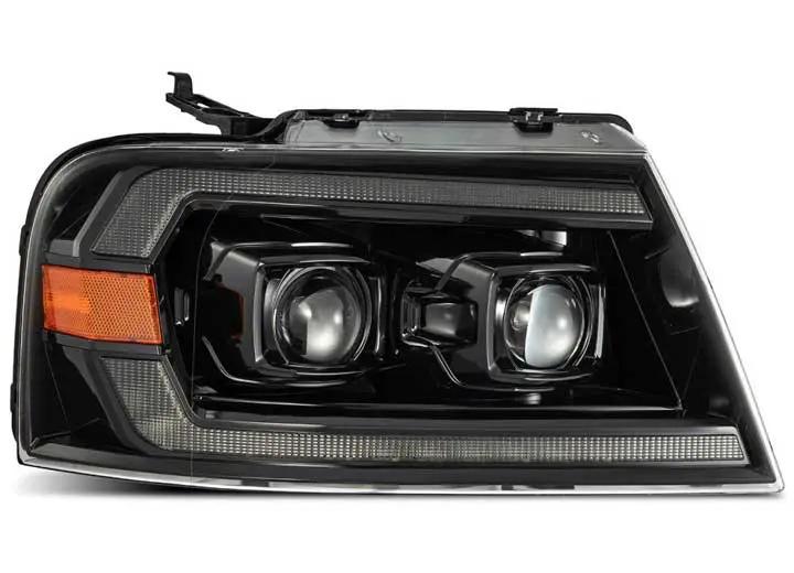 AlphaRex USA - AlphaRex LUXX - Series LED Projector Headlights for 04 - 08 Ford F150 & 06 - 08 Lincoln Mark LT - Aggressive Alpha - Black Design