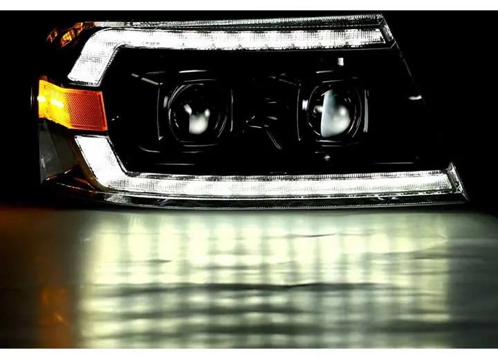AlphaRex USA - AlphaRex LUXX - Series LED Projector Headlights for 04 - 08 Ford F150 & 06 - 08 Lincoln Mark LT - Aggressive Alpha - Black Design