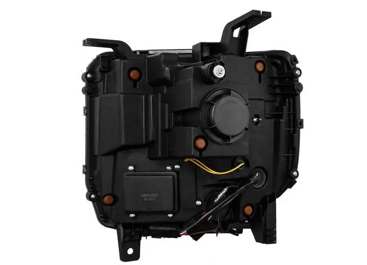 AlphaRex USA - AlphaRex LUXX - Series LED Projector Headlights for 14 - 18 GMC Sierra - Alpha - Black with Sequential Turn Signals & DRL