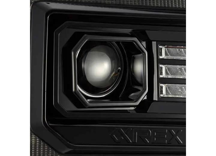 AlphaRex USA - AlphaRex LUXX - Series LED Projector Headlights for 14 - 18 GMC Sierra - Alpha - Black with Sequential Turn Signals & DRL