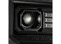 AlphaRex USA - AlphaRex LUXX - Series LED Projector Headlights for 14 - 18 GMC Sierra - Alpha - Black with Sequential Turn Signals & DRL