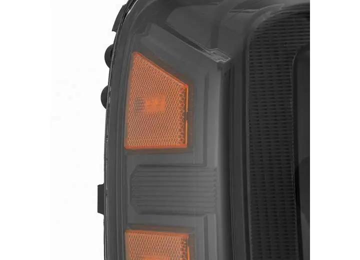 AlphaRex USA - AlphaRex LUXX - Series LED Projector Headlights for 14 - 18 GMC Sierra - Alpha - Black with Sequential Turn Signals & DRL