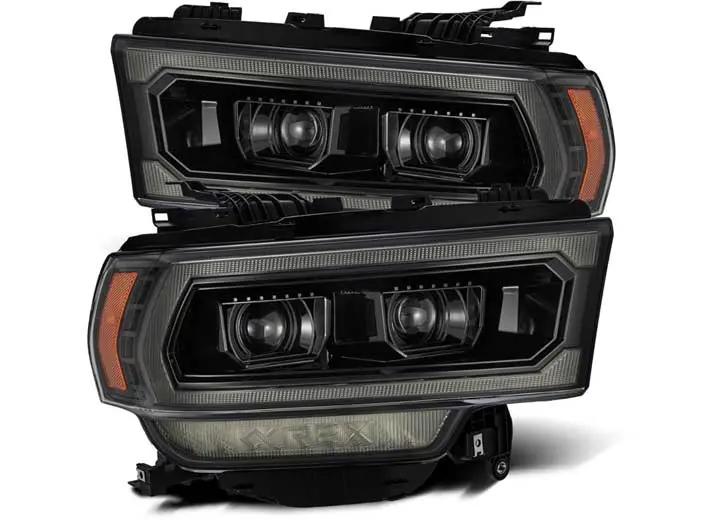 AlphaRex USA - AlphaRex LUXX - Series LED Projector Headlights for 2019 - 2024 Ram 2500/3500/4500/5500 - Alpha - Black with Sequential Turn Signals & DRL